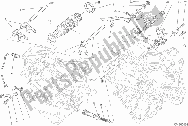Todas as partes de Controle De Mudança De Marcha do Ducati Diavel FL Thailand 1200 2019